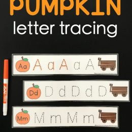 Free Pumpkin Letter Tracing Cards