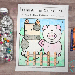 Free Farm Animal Color by Letter Printables