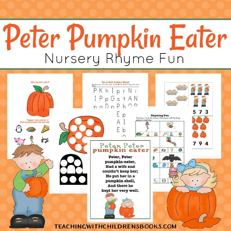 Free Peter Peter Pumpkin Eater Preschool Pack