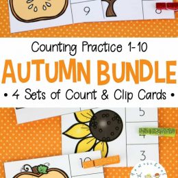 Free Autumn Count & Clip Cards