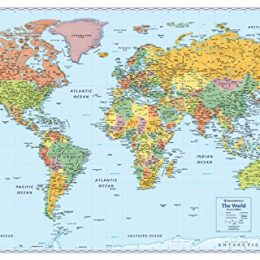 Rand McNally 50" x 32" World Map