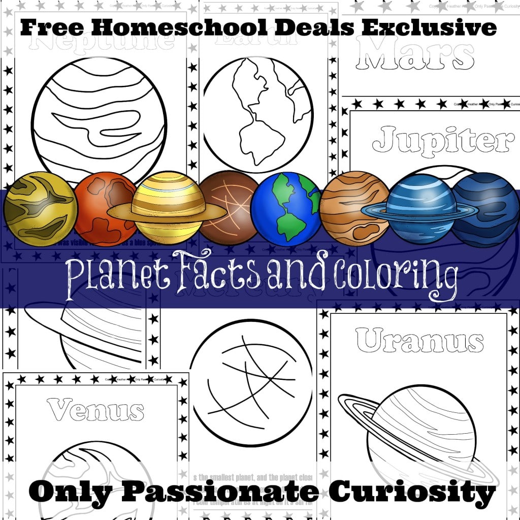 FREE PLANET FACTS AND COLORING PAGES