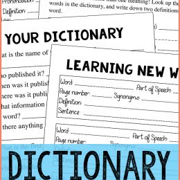 Free Dictionary Skills Pack