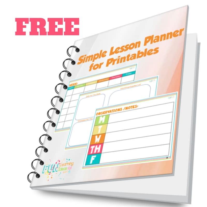 Free Simple Lesson Planner for Printables