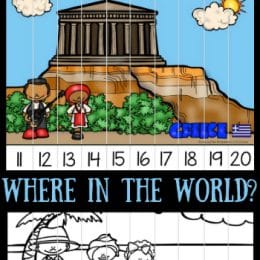 Free Around the World Counting Puzzles