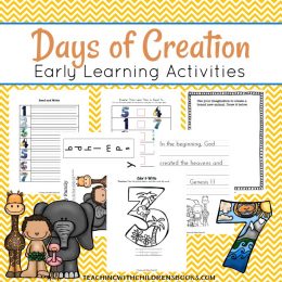 Free Days of Creation Early Learning Pack