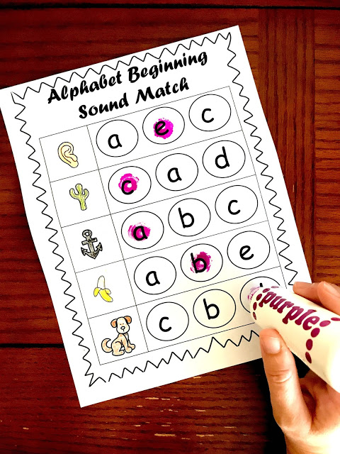 Free Alphabet Beginning Sounds Worksheets