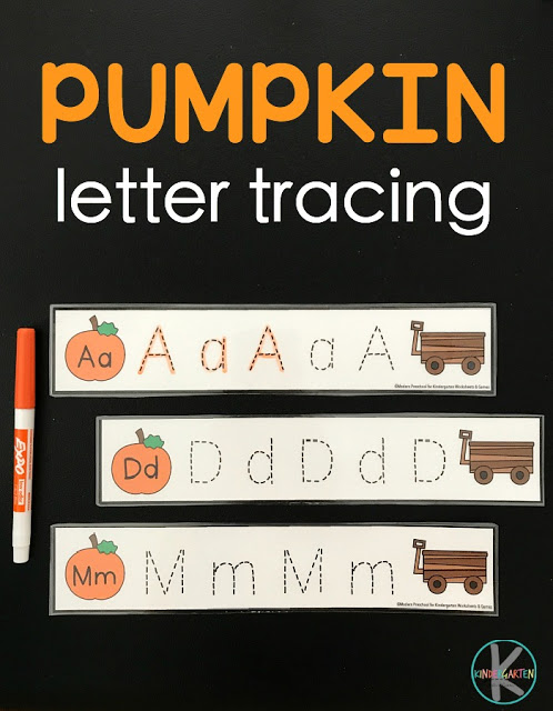 Free Pumpkin Letter Tracing Cards