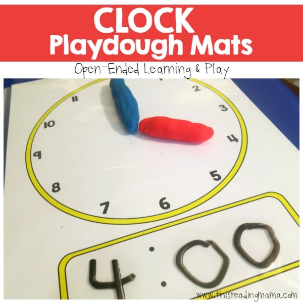 Clock Playdough Mats