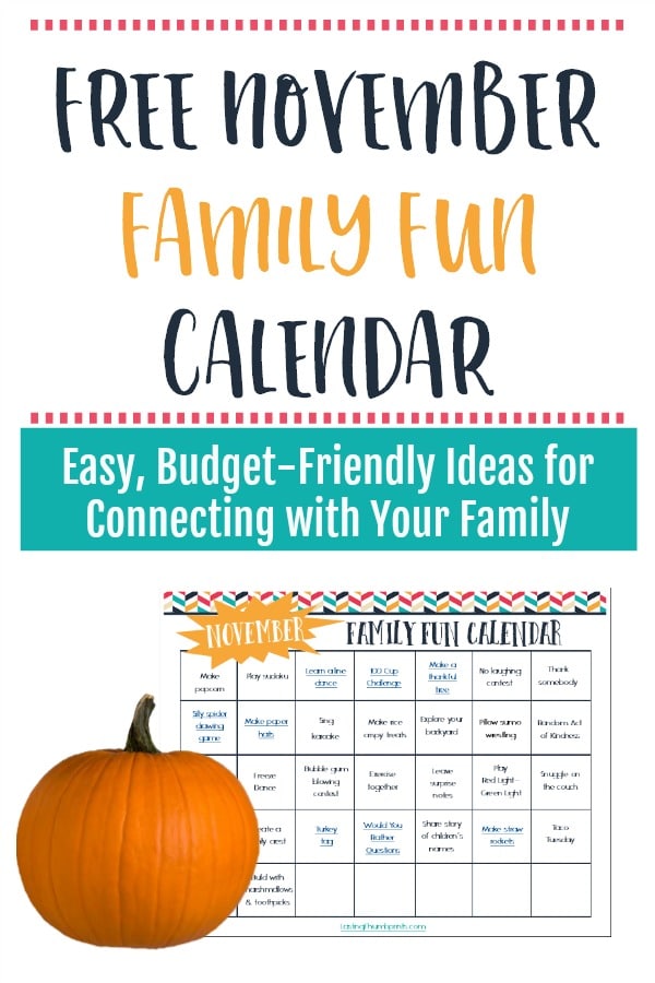 November Family Fun Calendar