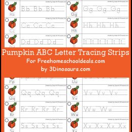 FREE PUMPKIN ABC TRACING STRIPS (Instant Download)