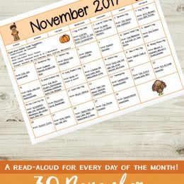 Free November Read-Aloud Calendar