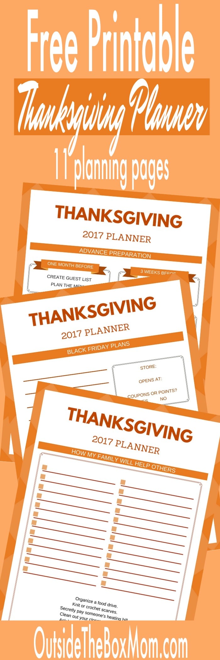 Free Printable Thanksgiving Planner