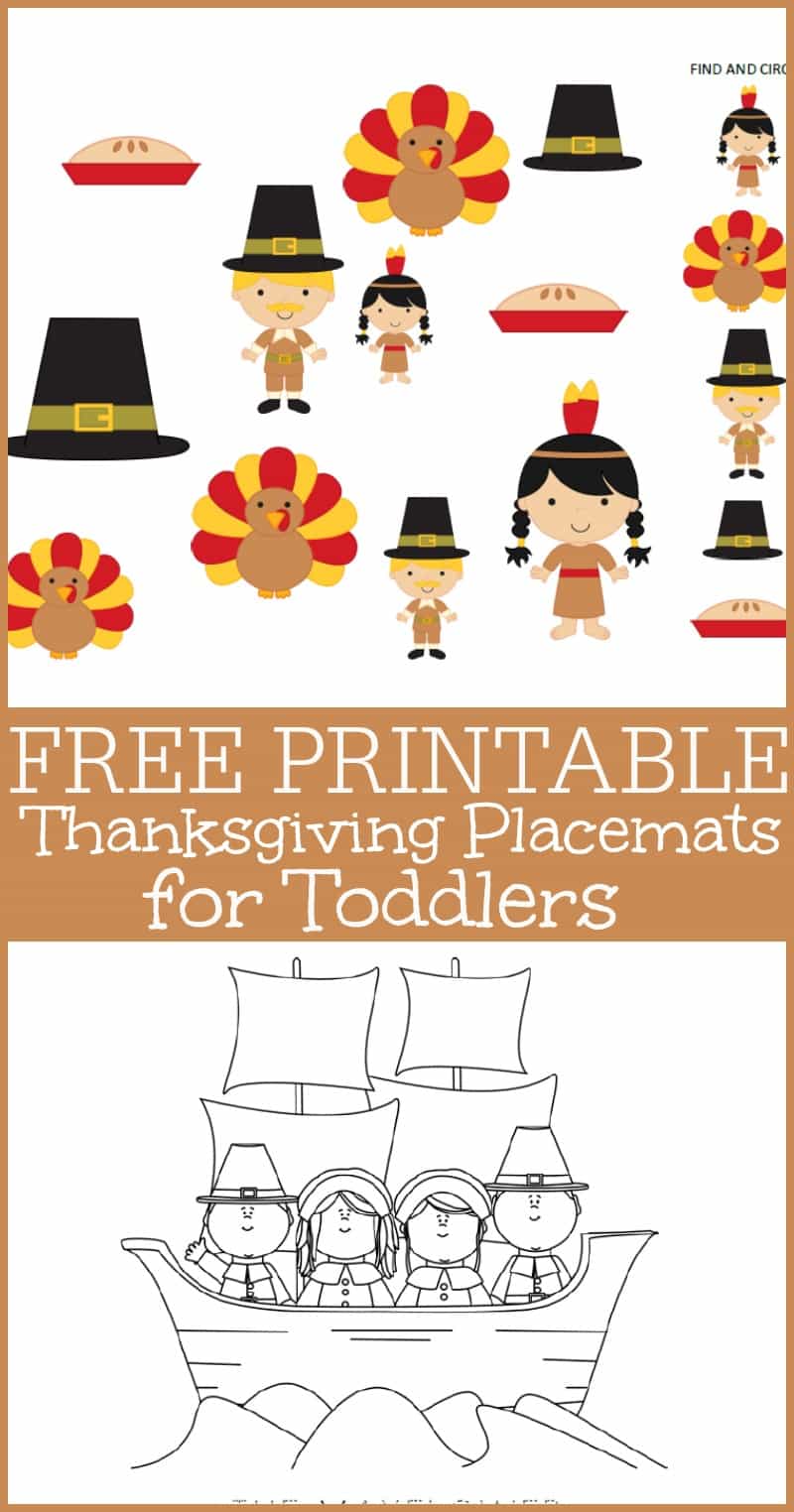 Free Thanksgiving Activity Mats for Toddlers