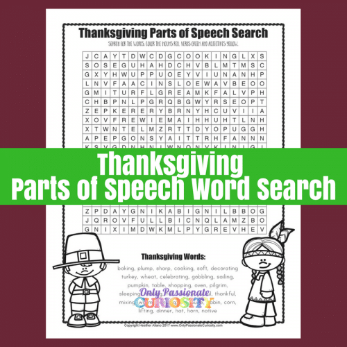 Free Thanksgiving Word Search