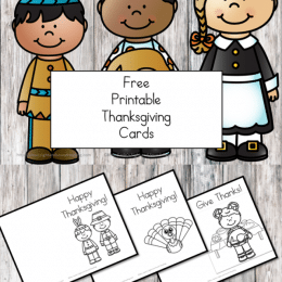 FREE Printable Thanksgiving Cards for Kids