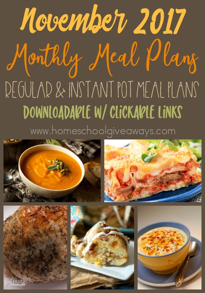 Free November Meal Plan