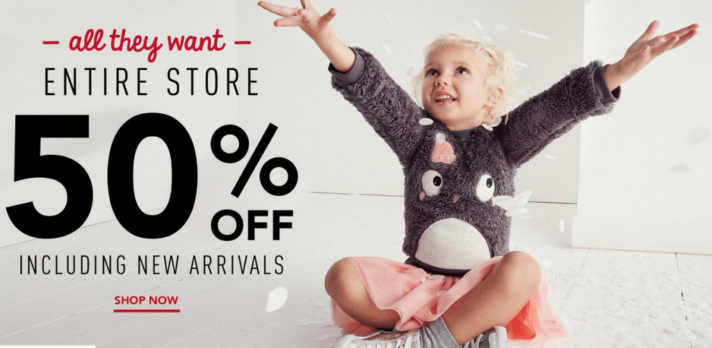 50% Entire Purchase at Gymboree