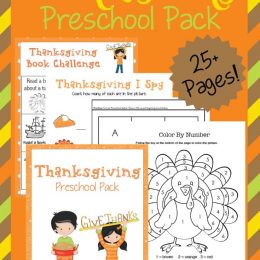 Free Thanksgiving Preschool Printable Pack