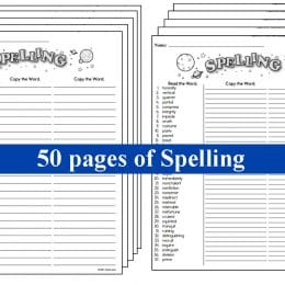 Free Spelling Printables
