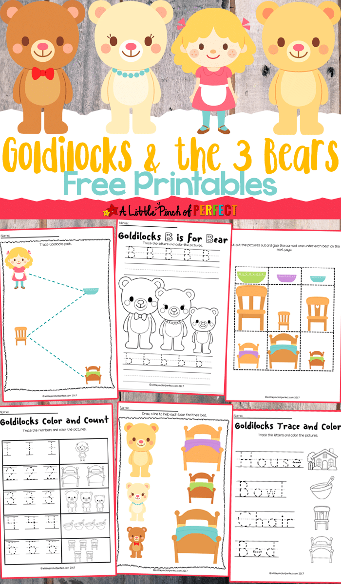 Free Goldilocks & The Three Bears Printables