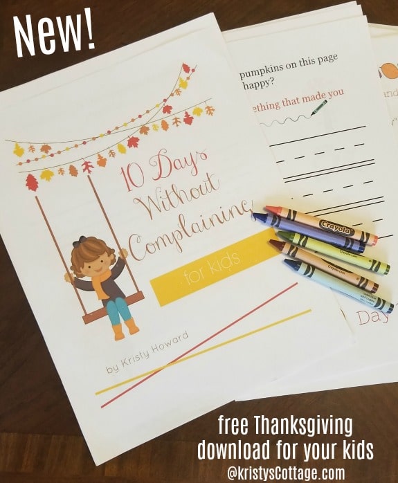 Free 10 Days Without Complaining Challenge for Kids