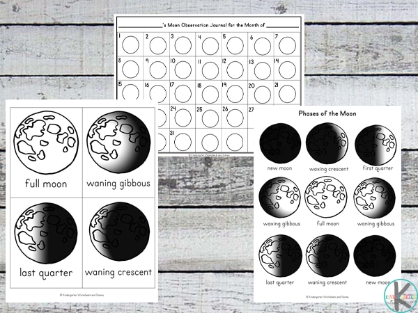 Free Moon Phases Activity Pack