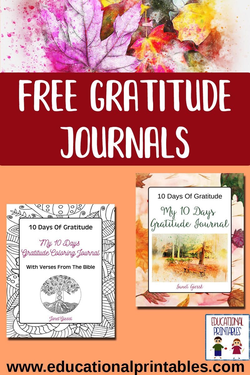 Free Gratitude Journals - Two Choices!