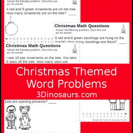 Free Christmas Word Problem Math Worksheets