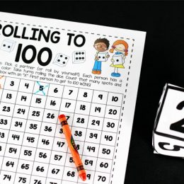 Free Rolling to 100 Math Game