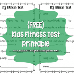 Free Kids Fitness Test Printables