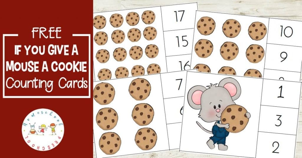 Free If You Give a Mouse a Cookie Count & Clip Cards