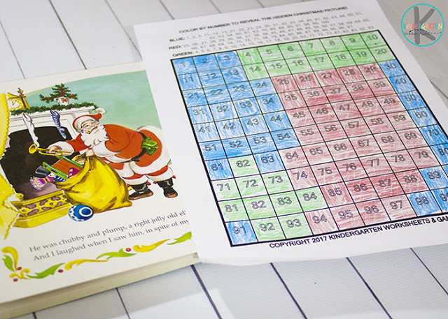 Free Night Before Christmas Color by Number Printables