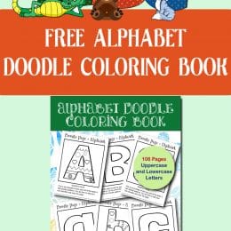 Free Alphabet Doodle Coloring Book