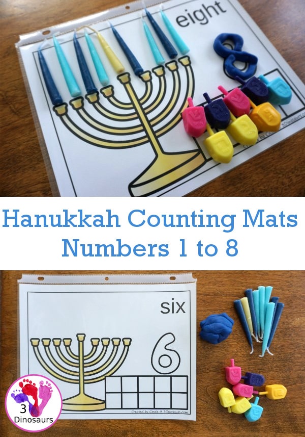 Free Hanukkah Counting Mats