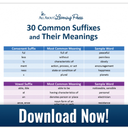 Free Learn About Suffixes Printables