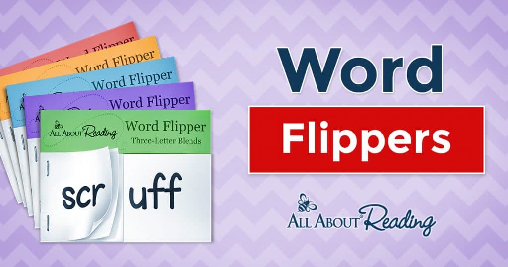 sample word flipper cards from All About Reading