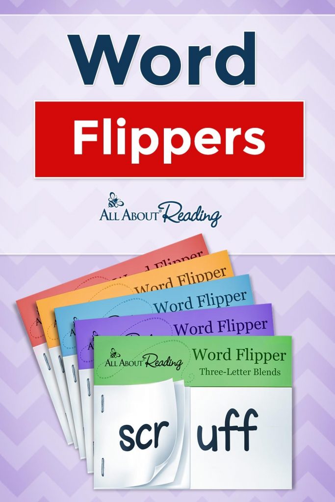 sample word flipper cards from All About Reading