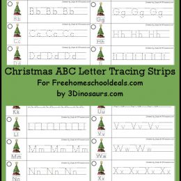 FREE CHRISTMAS ABC TRACING STRIPS