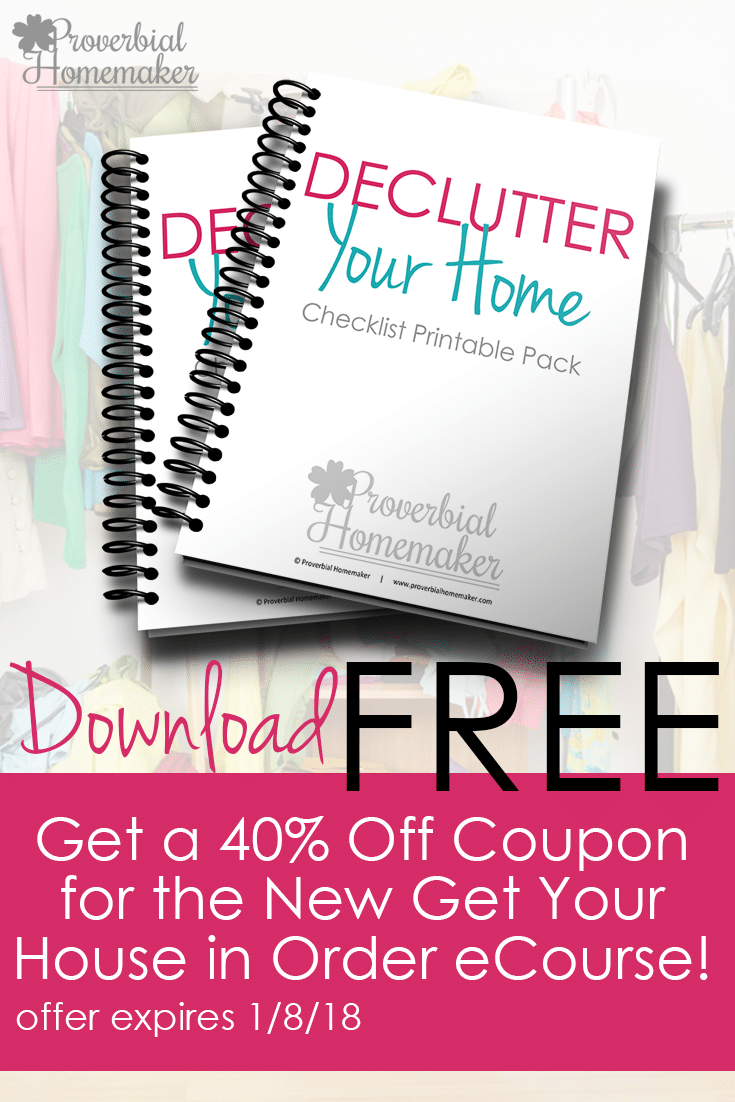 Free Declutter Your Home Checklist + Coupon