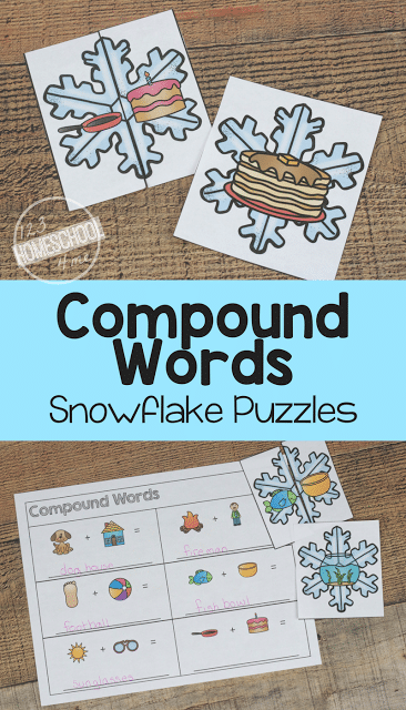 Free Snowflake Compound Words Puzzles