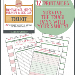Free Homeschool Mom Burnout & Sick Day Kit