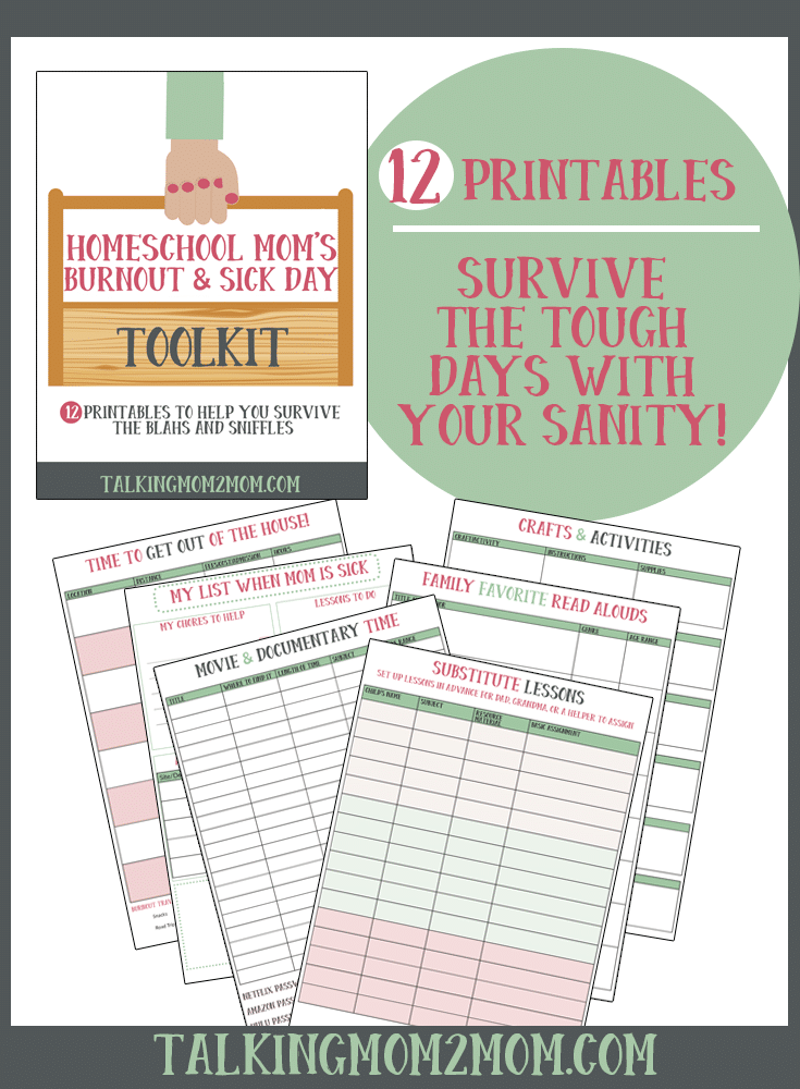 Free Homeschool Mom Burnout & Sick Day Kit