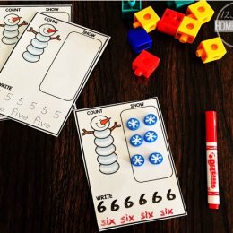 Free Snowman Counting Cards