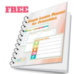 Free Simple Lesson Planner Printables