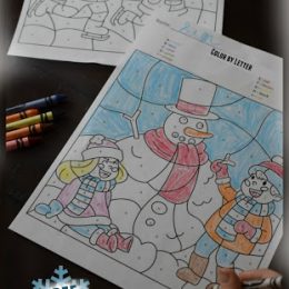 FREE WINTER COLOR BY LETTER WORKSHEETS (Instant Download)