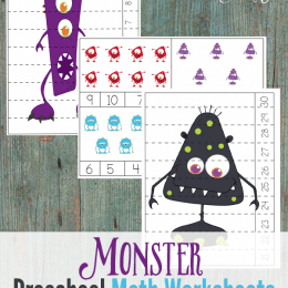 Free Monster Preschool Math Worksheets