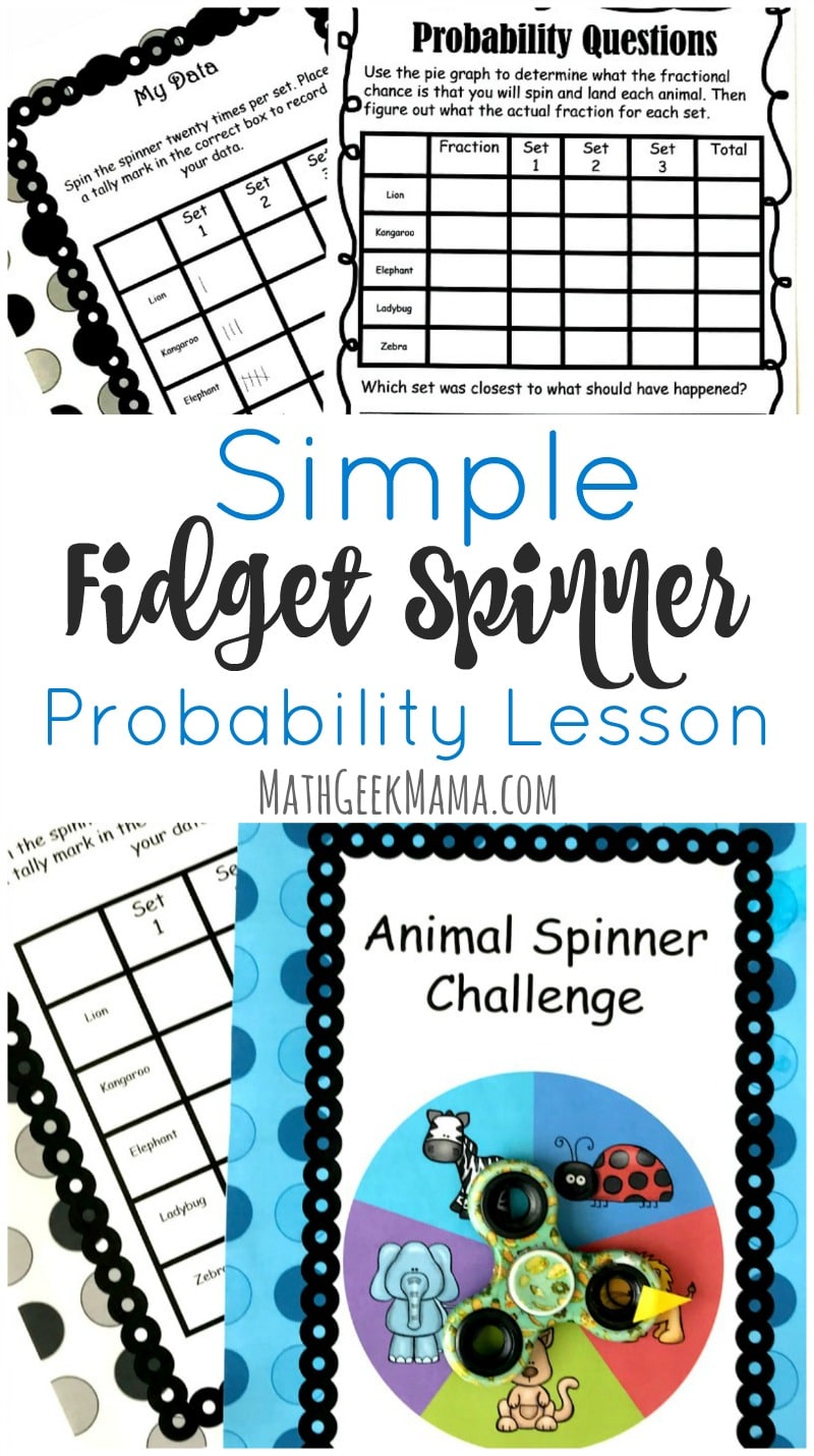 Free Fidget Spinner Math Challenge