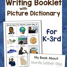 Free Martin Luther King Jr. Writing Booklet w/ Picture Dictionary