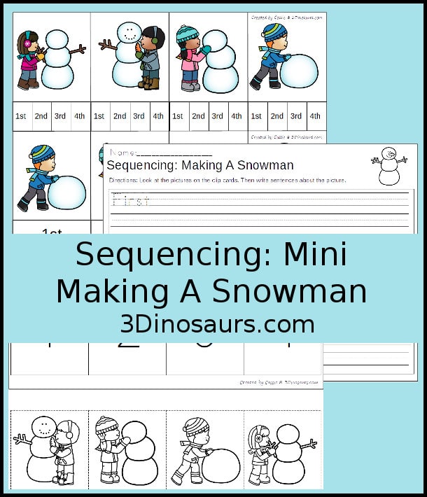 Free Making a Snowman Sequencing Set